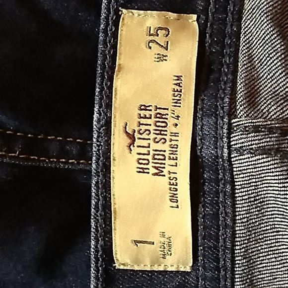 Hollister midi shirts 1 W25 longest length 4" inseam - Picture 3 of 3